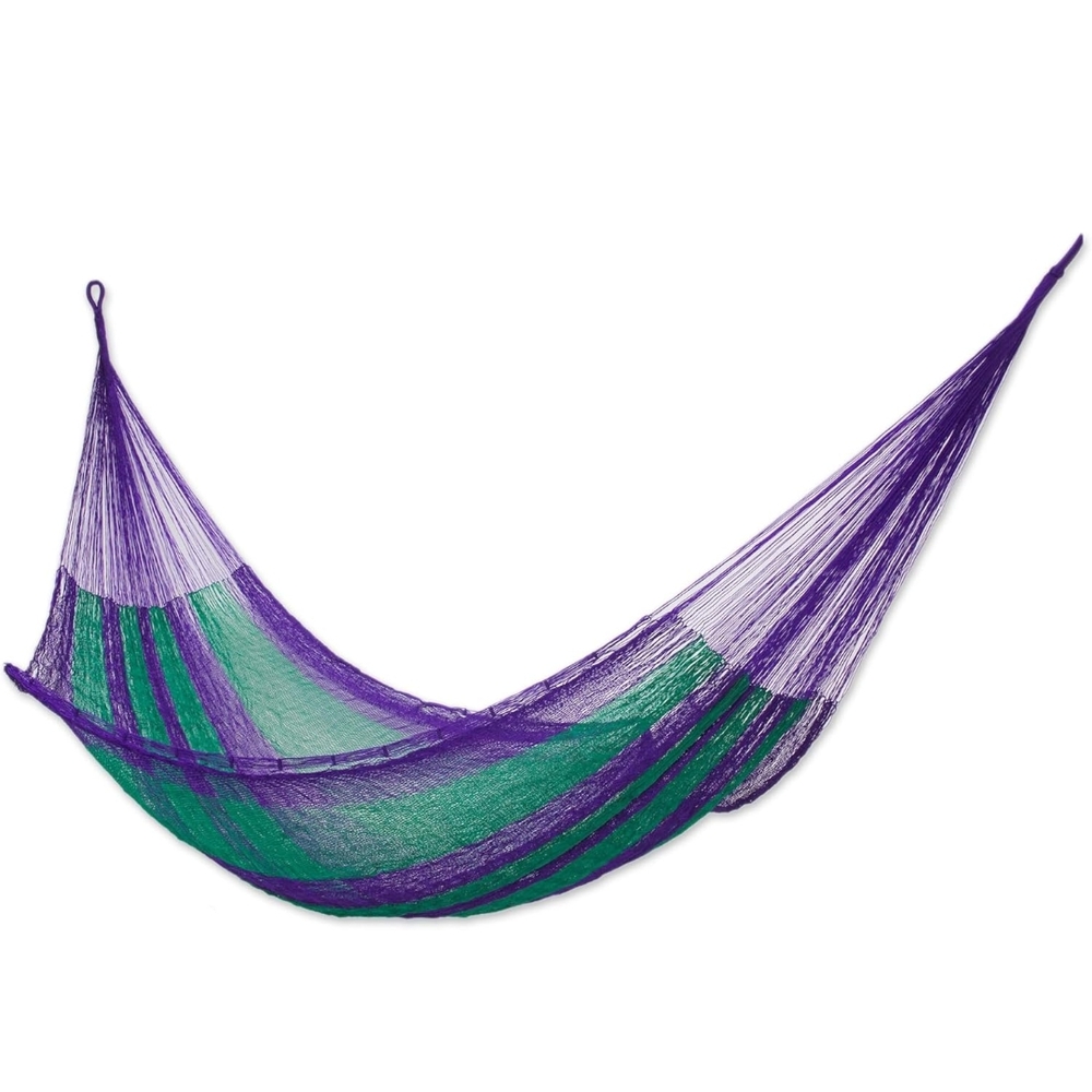 Purple and Green Hammock